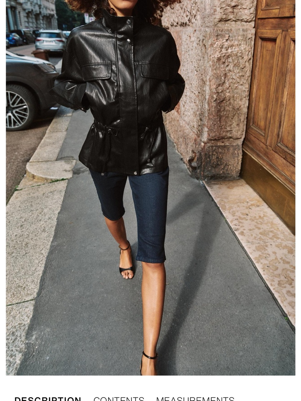 Zara Black Faux Leather Jacket